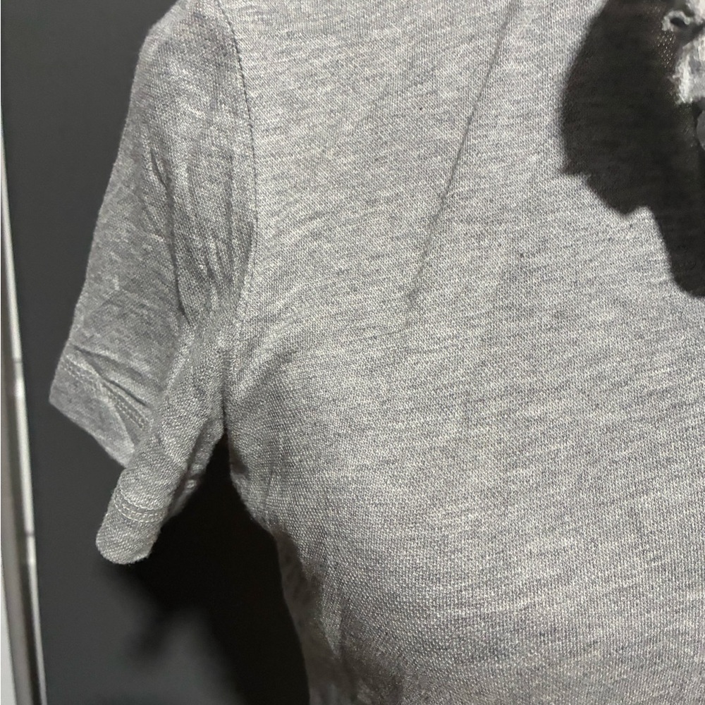 Tory Burch Gray Ruffled Button-Up Top - Picture 5 of 7